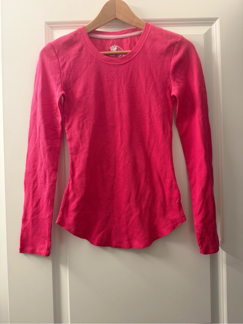 SO Women's Long-Sleeve Crew Neck Thermal Top - Hot Pink